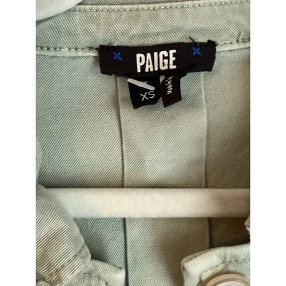 Paige Utility Jacket Cropped Denim Packet Jacket XS - Picture 8 of 10